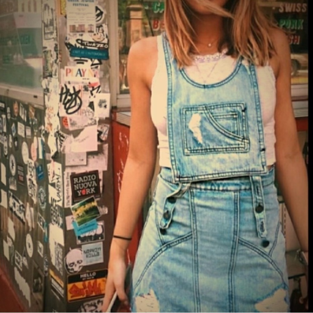 CARMAR ROYA ❤️‍🔥Deadstock -Distress Jean Overall Dress